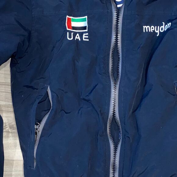 MEYDAN XS UAE Flag Dark Blue Bomber Style Fleece Lined Zip Front Jacket - Picture 4 of 14